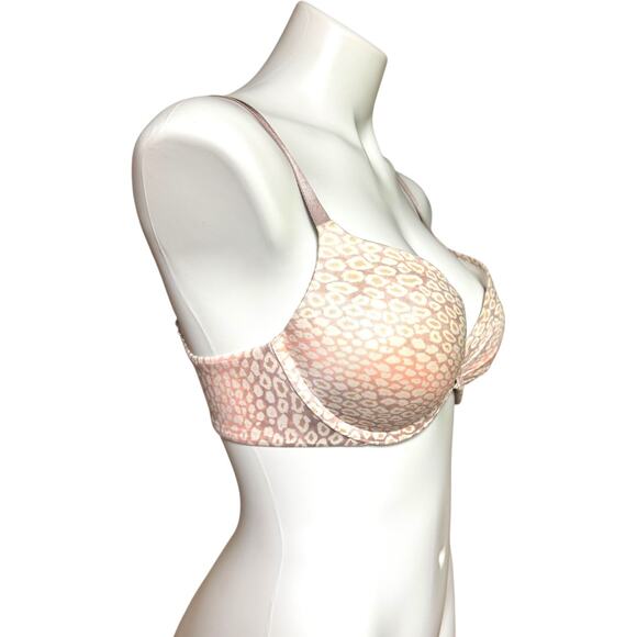 Fabulous by Victoria's Secret Plunge Padded Push-Up Bra Pink Mauve 34D - Picture 4 of 7